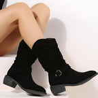 Scarlet | Women's Faux Suede Slouchy Boots with Plush Lining