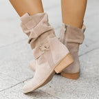 Scarlet | Women's Faux Suede Slouchy Boots with Plush Lining