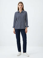 Striped Long-Sleeve Cotton Shirt