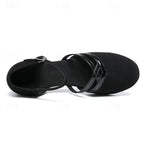 Scarlet | Women's Black Dance Shoes with Ankle Strap