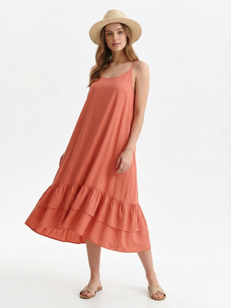 Ruffle-Hem Sundress with Smocked Bodice