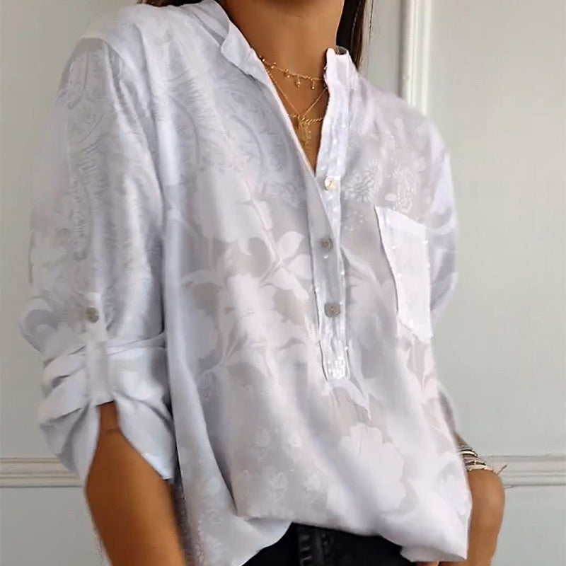 Leah - Embellished Pocket Blouse