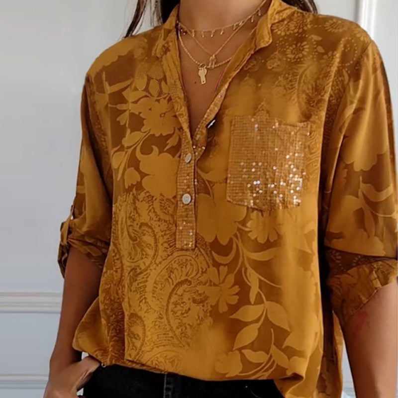 Leah - Embellished Pocket Blouse